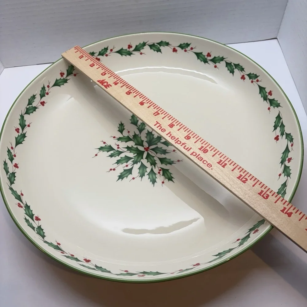 Lenox Holiday Holly and Berries Large Serving‎ Dish - 2